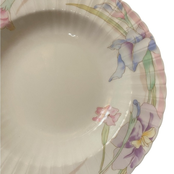 MIKASA PINK MELODY BONE CHINA FLORAL PATTERNED PLATES 9.5" SET OF 3 - Picture 8 of 12